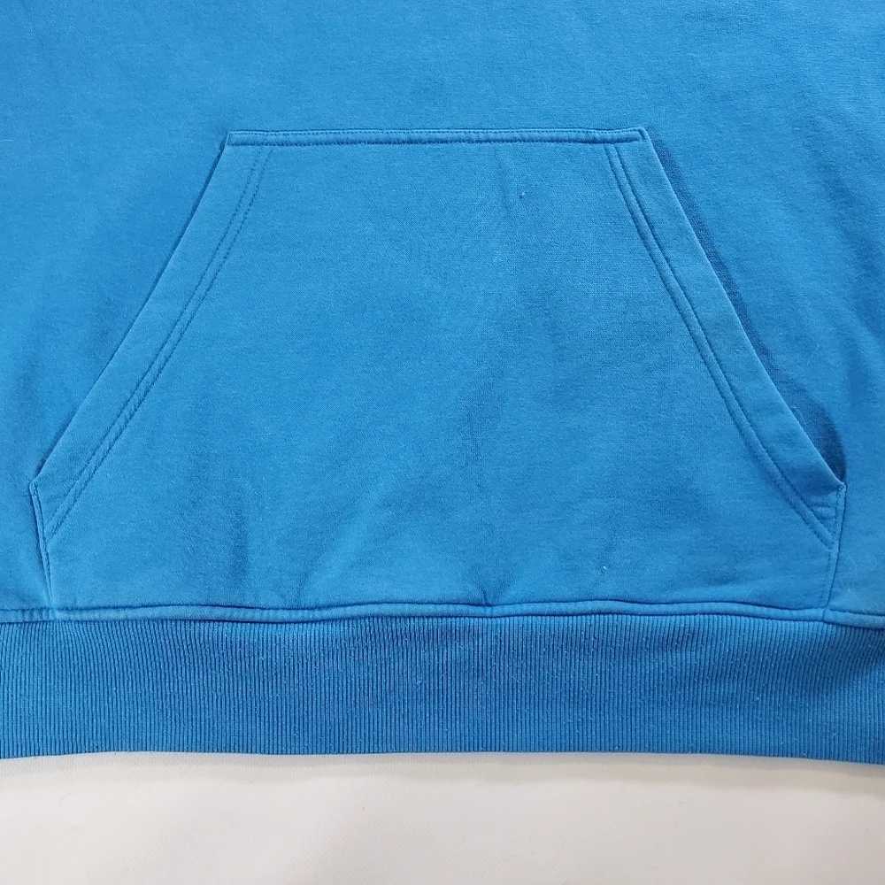Adidas Pullover Kangaroo Pocket Long Sleeve Hoodie Blue Size XL